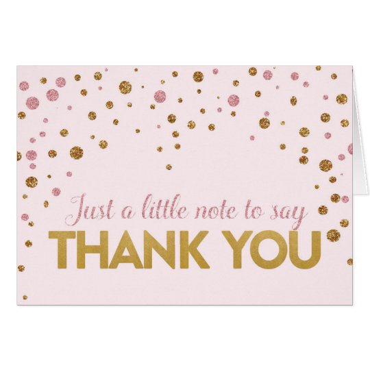Brunch & Bubbly Glitter Thank You Note Card