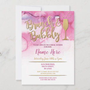 Brunch & Bubbly Pink Gold Bridal Shower Invite
