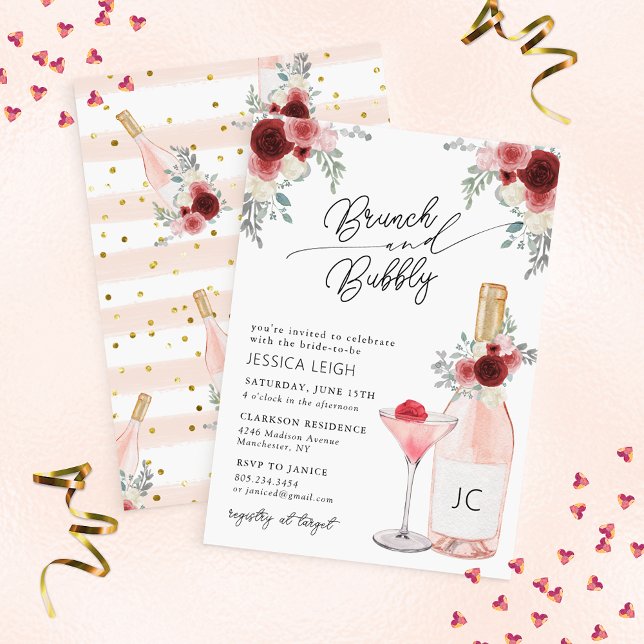 Brunch & Bubbly Prosecco Bridal Shower Invitation (Creator Uploaded)