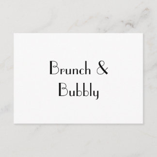Brunch & Bubbly , RSVP card