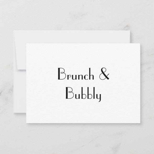 Brunch & Bubbly , RSVP card (Front)