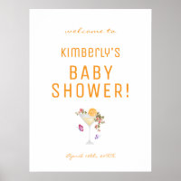 Brunch Bubbly Spring Champagne Baby Shower Welcome