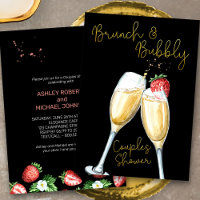 Brunch Bubbly Strawberry Champagne Couples Shower