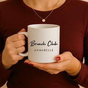 Brunch Club   Name Modern Handwritten Script Coffee Mug