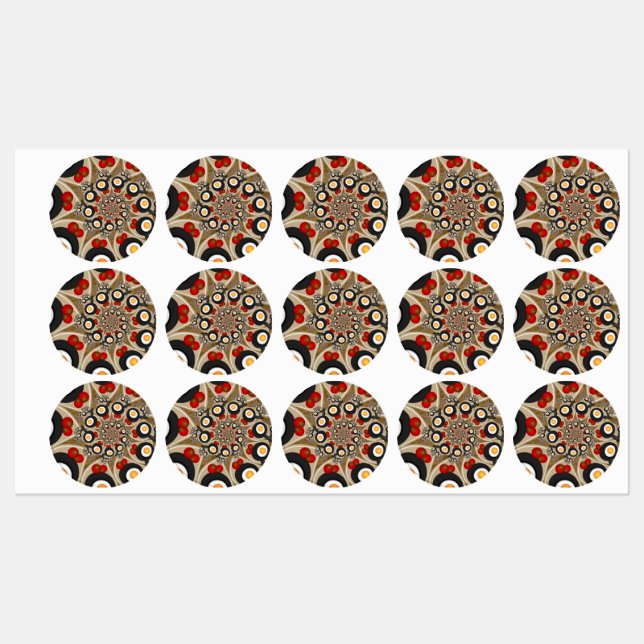Brunch Fractal Art Funny Food, Tomatoes, Eggs (Sheet)