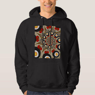 Brunch Fractal Art Funny Food, Tomatoes, Eggs Hoodie