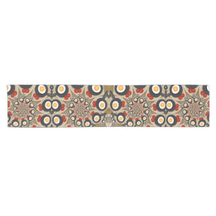 Brunch Fractal Art Funny Food, Tomatoes, Eggs Short Table Runner