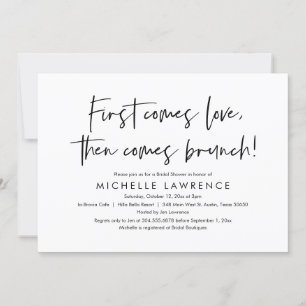 Brunch, Friends, Love, Casual Bridal Shower Invitation