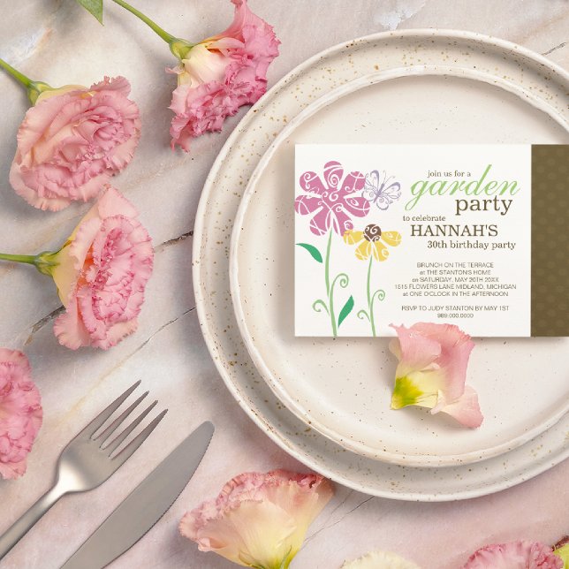 Brunch Garden Party Birthday Invitations (Creator Uploaded)