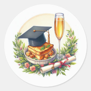 Brunch Graduation Classic Round Sticker