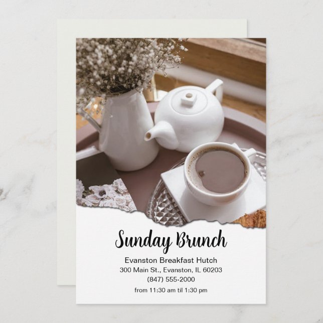 brunch restaurant flyer invitation (Front/Back)