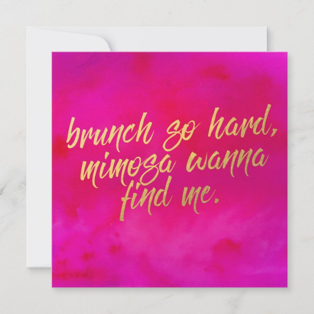 Brunch So Hard Invitation Pearl Shimmer Paper (Front)