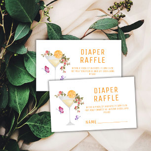 Brunch Spring Champagne Diaper Raffle Baby Shower Enclosure Card