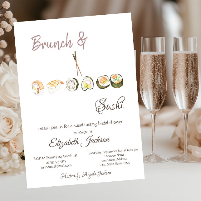 Brunch & Sushi Bridal Shower  Invitation (Creator Uploaded)
