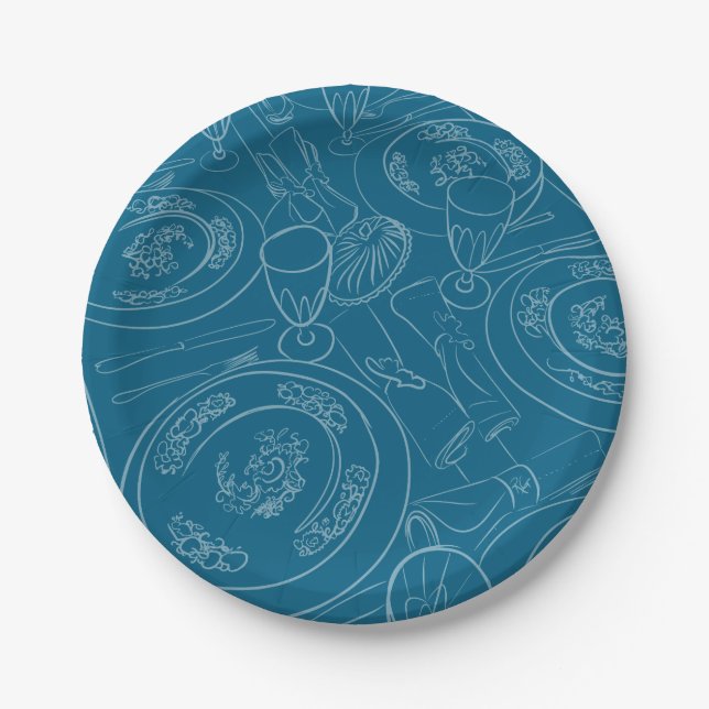 Brunch Tablescape Paper Plate (Front)