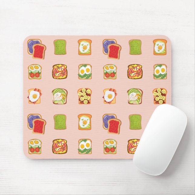 Brunch Toast Mouse Pad (With Mouse)