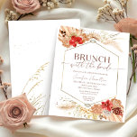 Brunch with the Bride Bridal Shower Invitation<br><div class="desc">Transform your boho-themed bridal shower into a captivating affair with our watercolor boho floral terracotta invitations. With a blend of whimsical florals and earthy tones,  they set the stage perfectly for an enchanting celebration.</div>