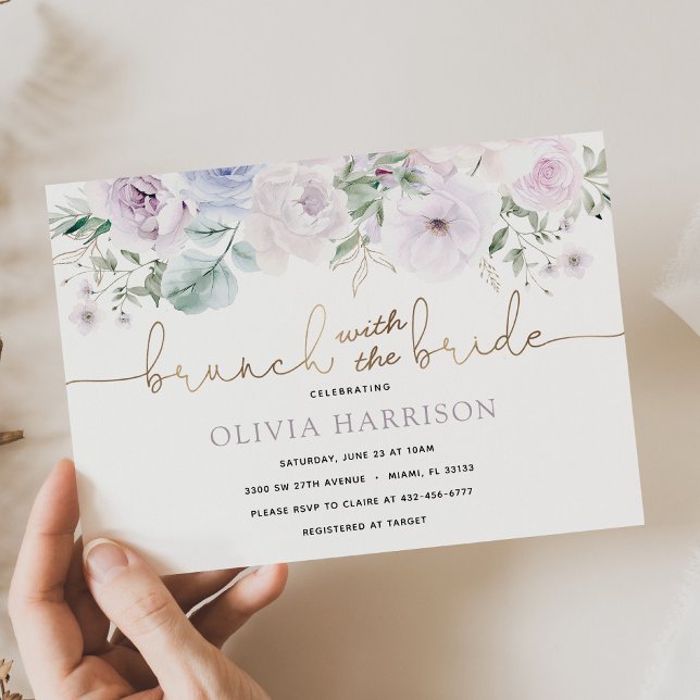 Brunch with the Bride Gold Shower Invitation (Creator Uploaded)