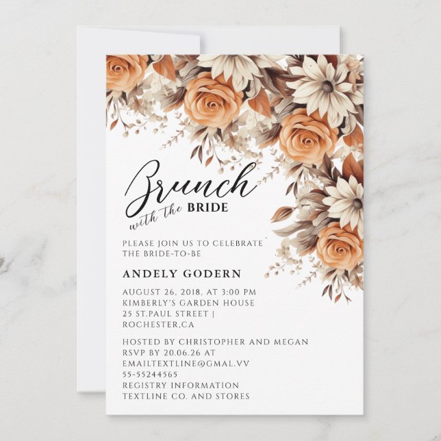 Brunch With the Bride Invitation (Front)