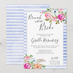 Brunch With The Bride Modern Floral Invitation