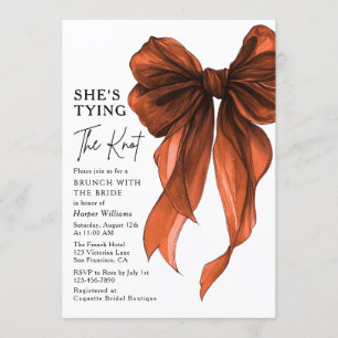 Brunch With The Bride She's Tying The Knot Bow Invitation