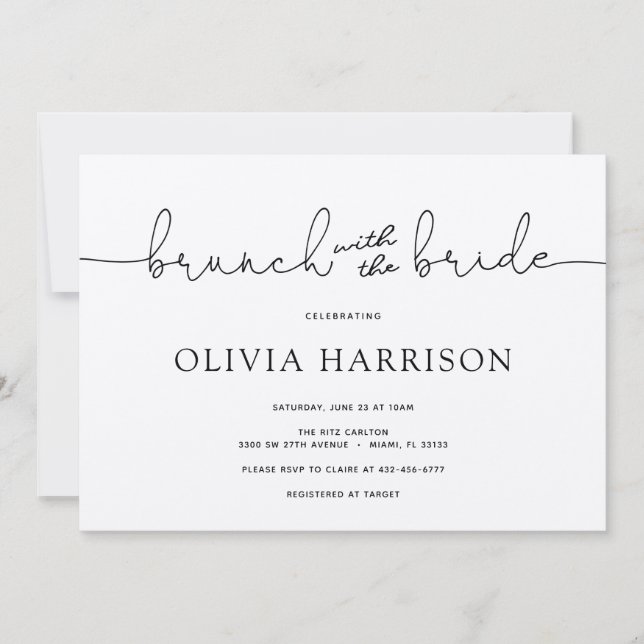 Brunch with the Bride Shower Invitation (Front)