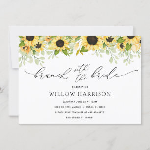 Brunch with the Bride Sunflower Shower Invitation