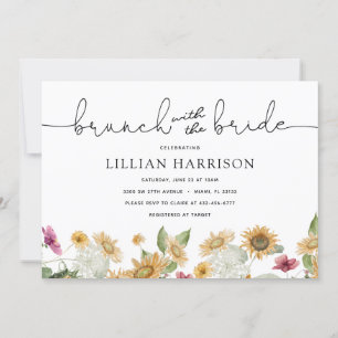 Brunch with the Bride Sunflower Shower Invitation