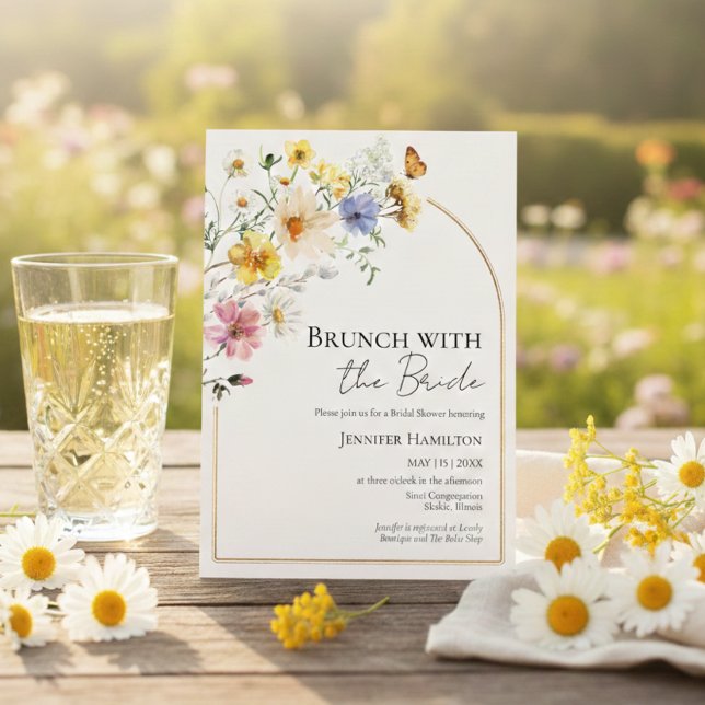 Brunch with the Bride Wildflower Bridal Shower Invitation (Creator Uploaded)