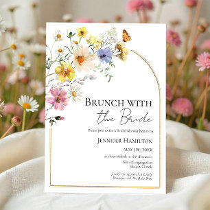 Brunch with the Bride Wildflower Bridal Shower Invitation