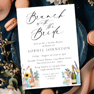 Brunch with the Bride Wildflowers and Champagne Invitation