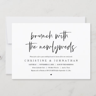 Brunch with the newlyweds, post wedding  invitatio invitation