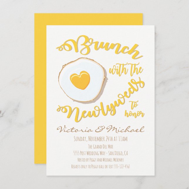 Brunch with the newlyweds Post Wedding Invitation (Front/Back)