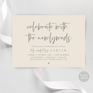 Brunch with the newlyweds, post wedding party invitation