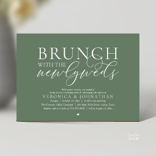 Brunch with the newlyweds, Sage Green Wedding Invitation