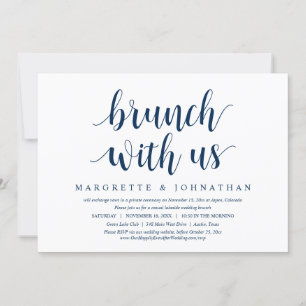 Brunch With The Newlyweds, Wedding Elopement Invit Invitation