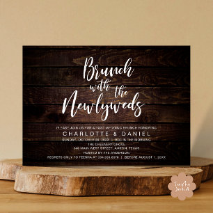 Brunch with the newlyweds, Wedding Elopement Invitation