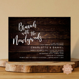 Brunch with the newlyweds, Wedding Elopement Invitation