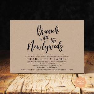 Brunch with the newlyweds, Wedding Elopement Invitation