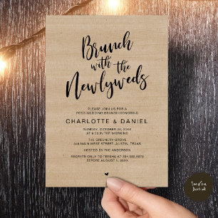 Brunch with the newlyweds, Wedding Elopement Invitation