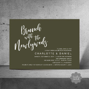 Brunch with the newlyweds, Wedding Elopement Invitation