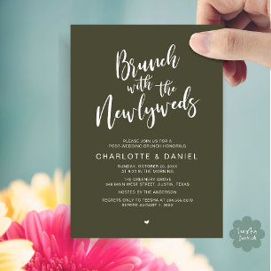 Brunch with the newlyweds, Wedding Elopement Invitation