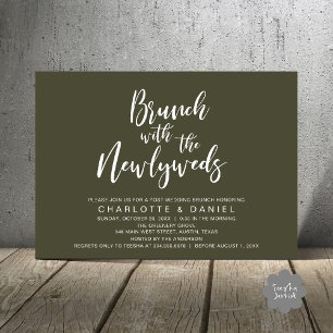 Brunch with the newlyweds, Wedding Elopement Invitation