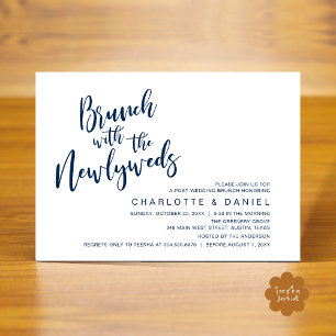 Brunch with the newlyweds, Wedding Elopement Invitation