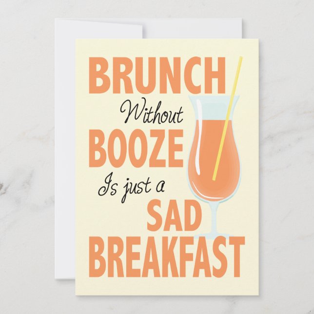 Brunch Without Booze Brunch Invitation (Front)