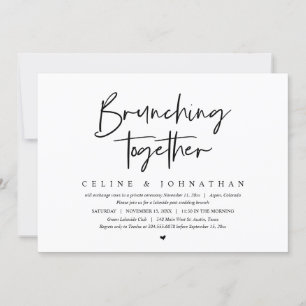 Brunching Together, Wedding Elopement Brunch  Invitation