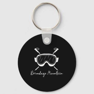 Brundage Mountain Idaho Ski Goggles Skiing Skier D Key Ring