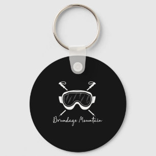 Brundage mountain idaho ski goggles skiing skier key ring