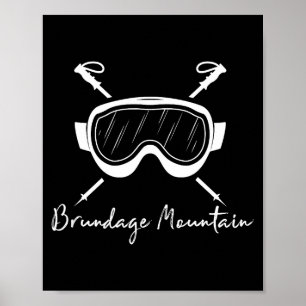 Brundage mountain idaho ski goggles skiing skier poster