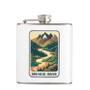 Bruneau River Idaho Colours Hip Flask